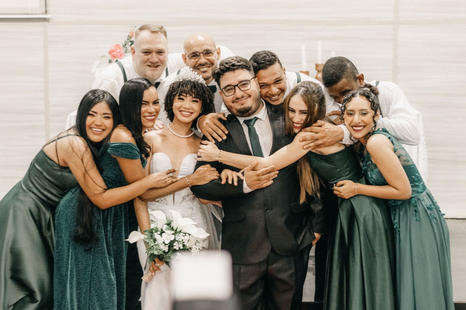 Selecting one face in a wedding party and finding every shot of that person